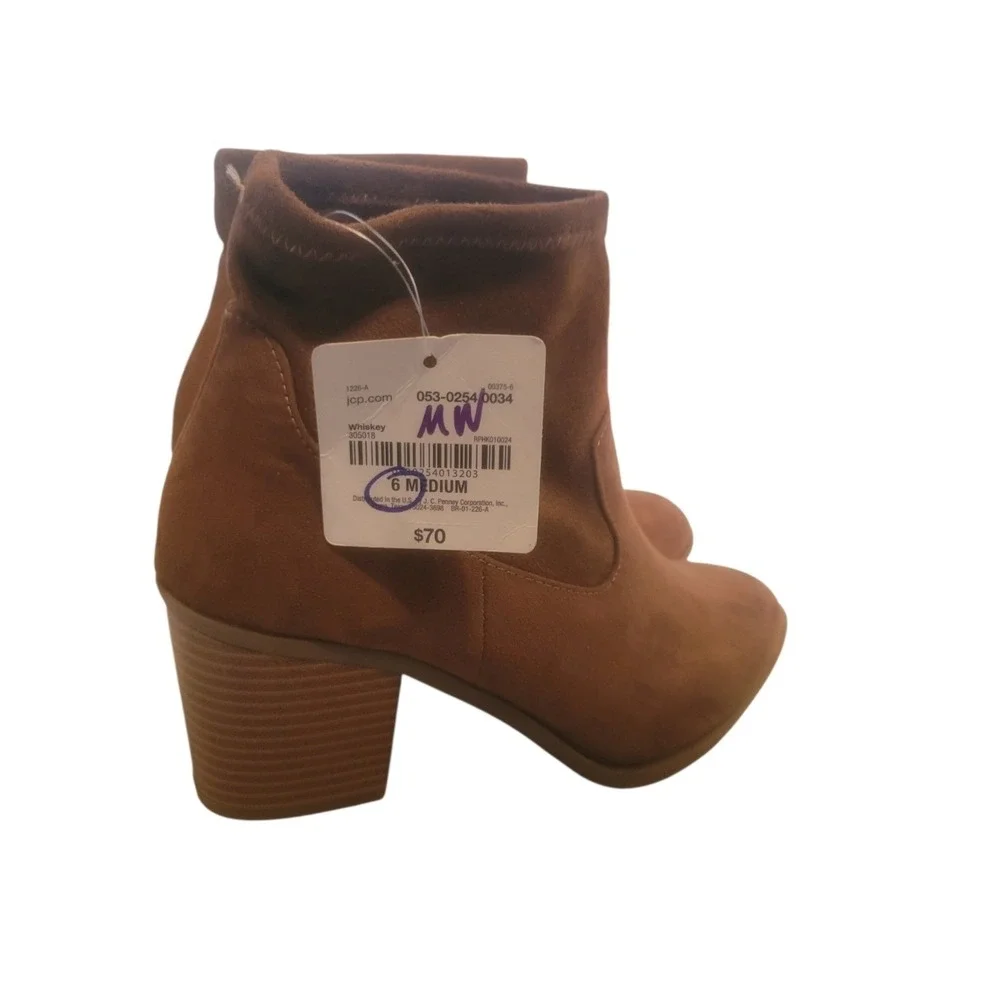 a.n.a Women's Whiskey Brown Ankle Boots SZ 6 Medium